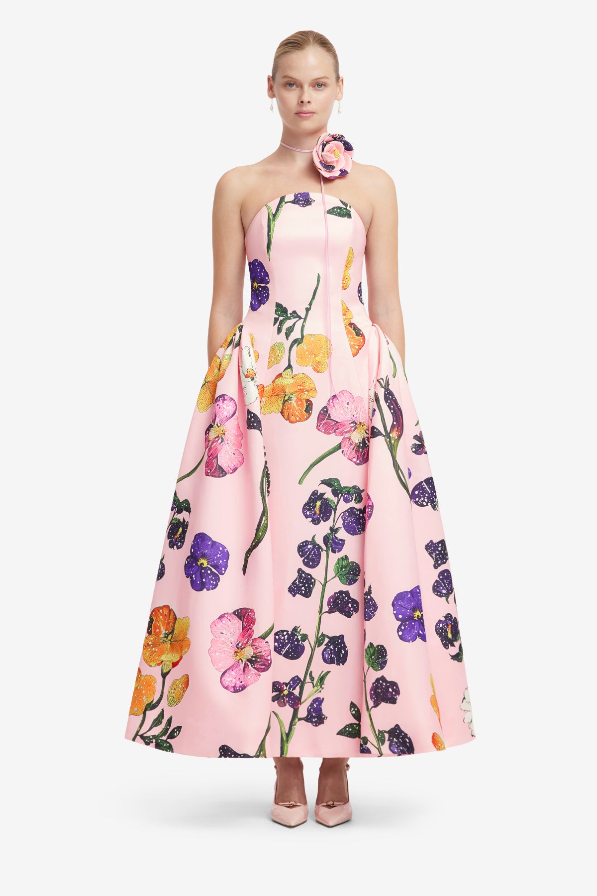 elfelfelfarchives BUSTIER PRINTED シズニルック Violet Bustier Maxi Dress - Wildbloom – LEO LIN