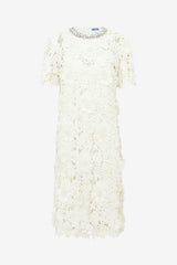 Sheridan Embellished Lace Midi Dress - Snow Dress Midi