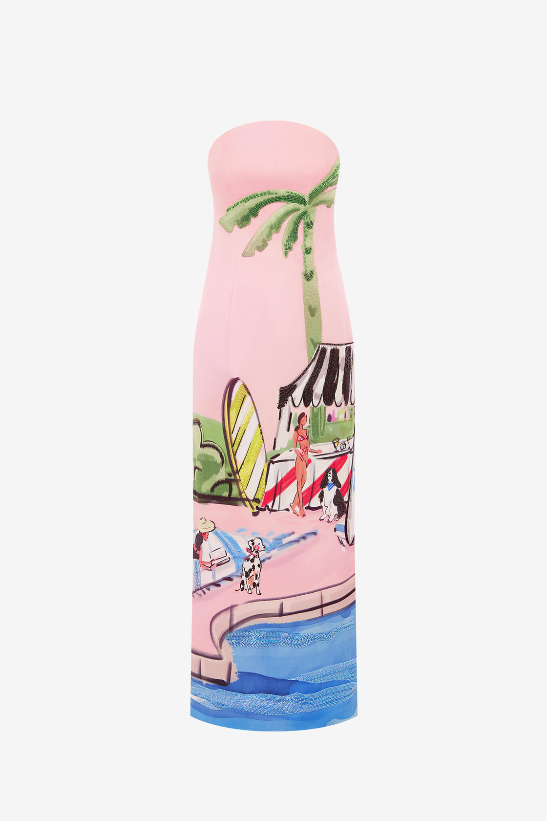 Exclusive LEO LIN Ava Bustier Maxi Dress - Riviera Print