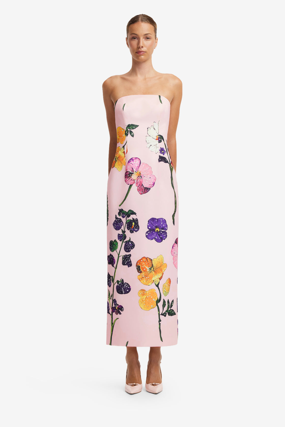 Exclusive LEO LIN Rayna Printed Bustier Maxi Dress - Wildbloom