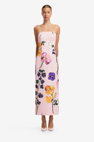Exclusive LEO LIN Rayna Printed Bustier Maxi Dress - Wildbloom