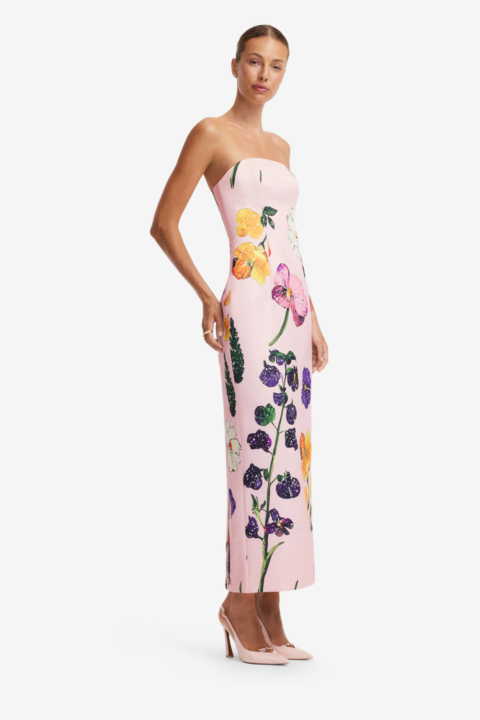 Exclusive LEO LIN Rayna Printed Bustier Maxi Dress - Wildbloom