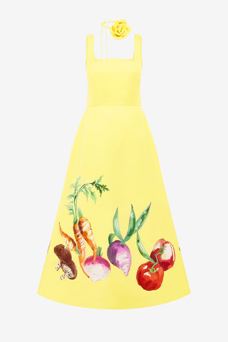 Exclusive LEO LIN Rianne Appliqué Maxi Dress - Harvest Print