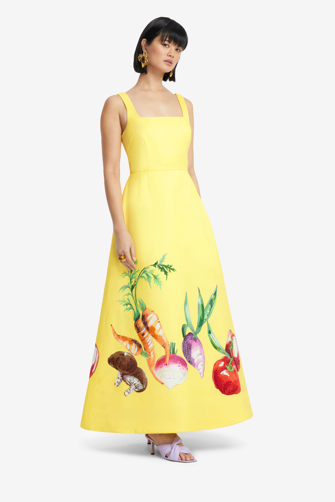 Exclusive LEO LIN Rianne Appliqué Maxi Dress - Harvest Print