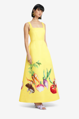 Exclusive LEO LIN Rianne Appliqué Maxi Dress - Harvest Print