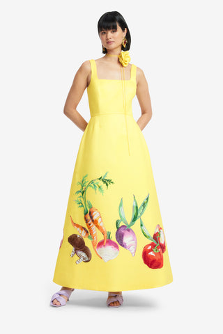 Exclusive LEO LIN Rianne Appliqué Maxi Dress - Harvest Print