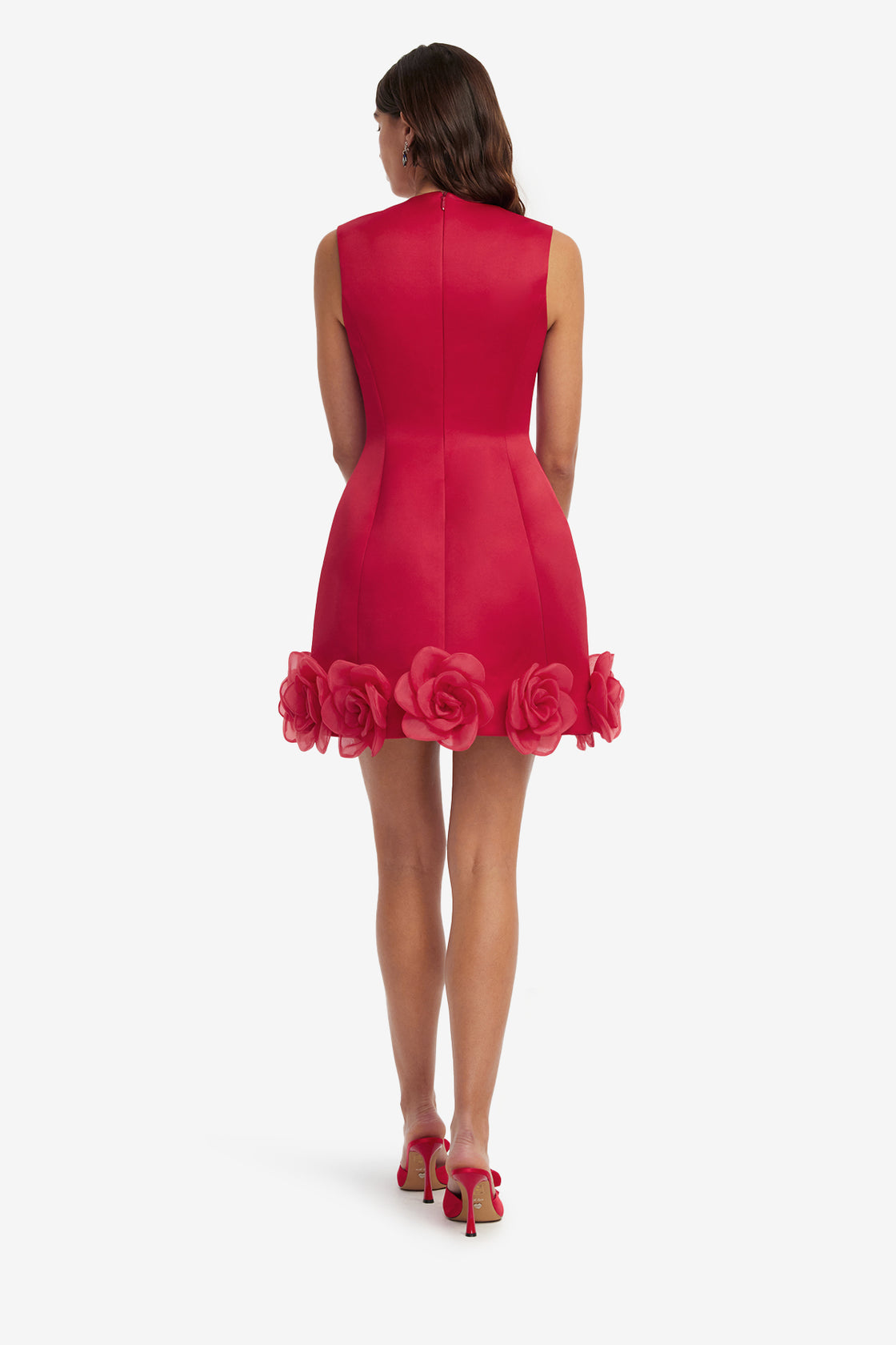 Exclusive LEO LIN Bree V Neck Mini Dress - Scarlet