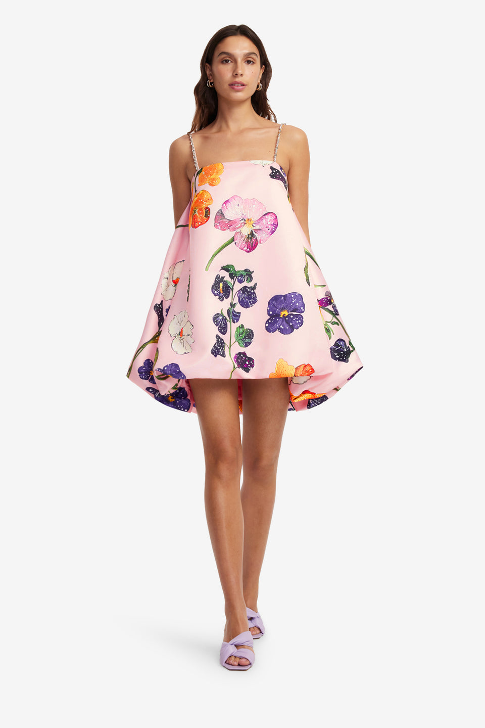 Exclusive LEO LIN Patsy Embellished Puff Mini Dress - Wildbloom