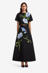 Rafaela Maxi Skirt - Vine Print in Ebony Skirts