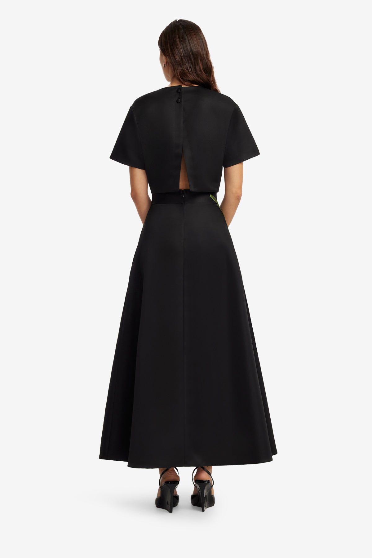 Rafaela Maxi Skirt - Vine Print in Ebony – LEO LIN