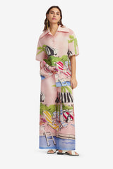Jamie Wide Leg Pants - Riviera Print Pants