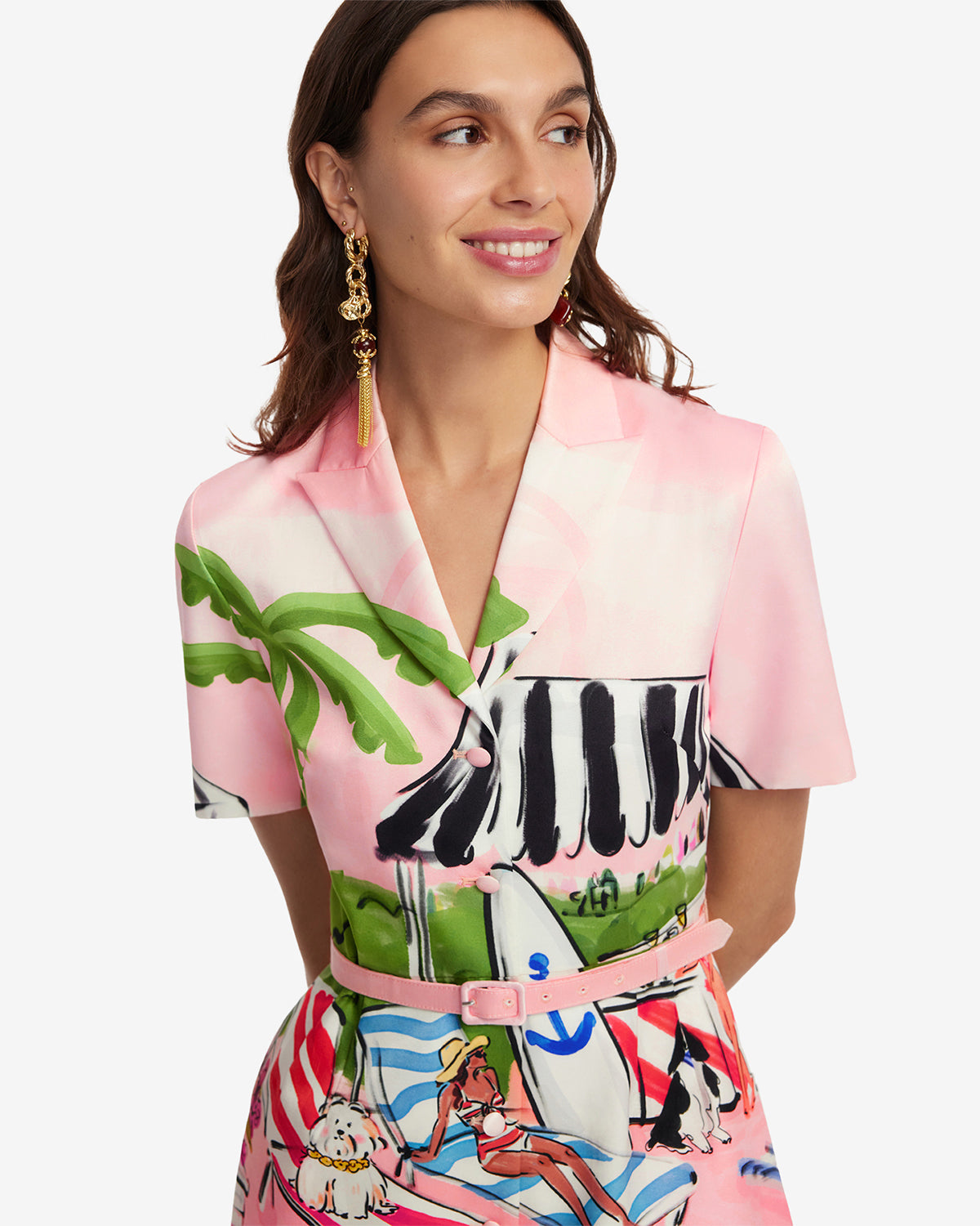 Brigitte Mini Dress - Riviera Print LEO LIN Brigitte Mini Dress - Riviera Print LEO LIN