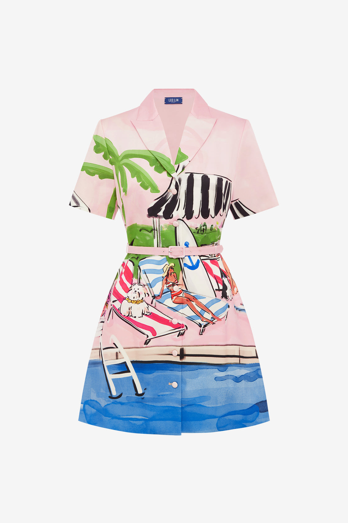 Exclusive LEO LIN Brigitte Mini Dress - Riviera Print