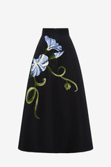 Rafaela Maxi Skirt - Vine Print in Ebony Skirts