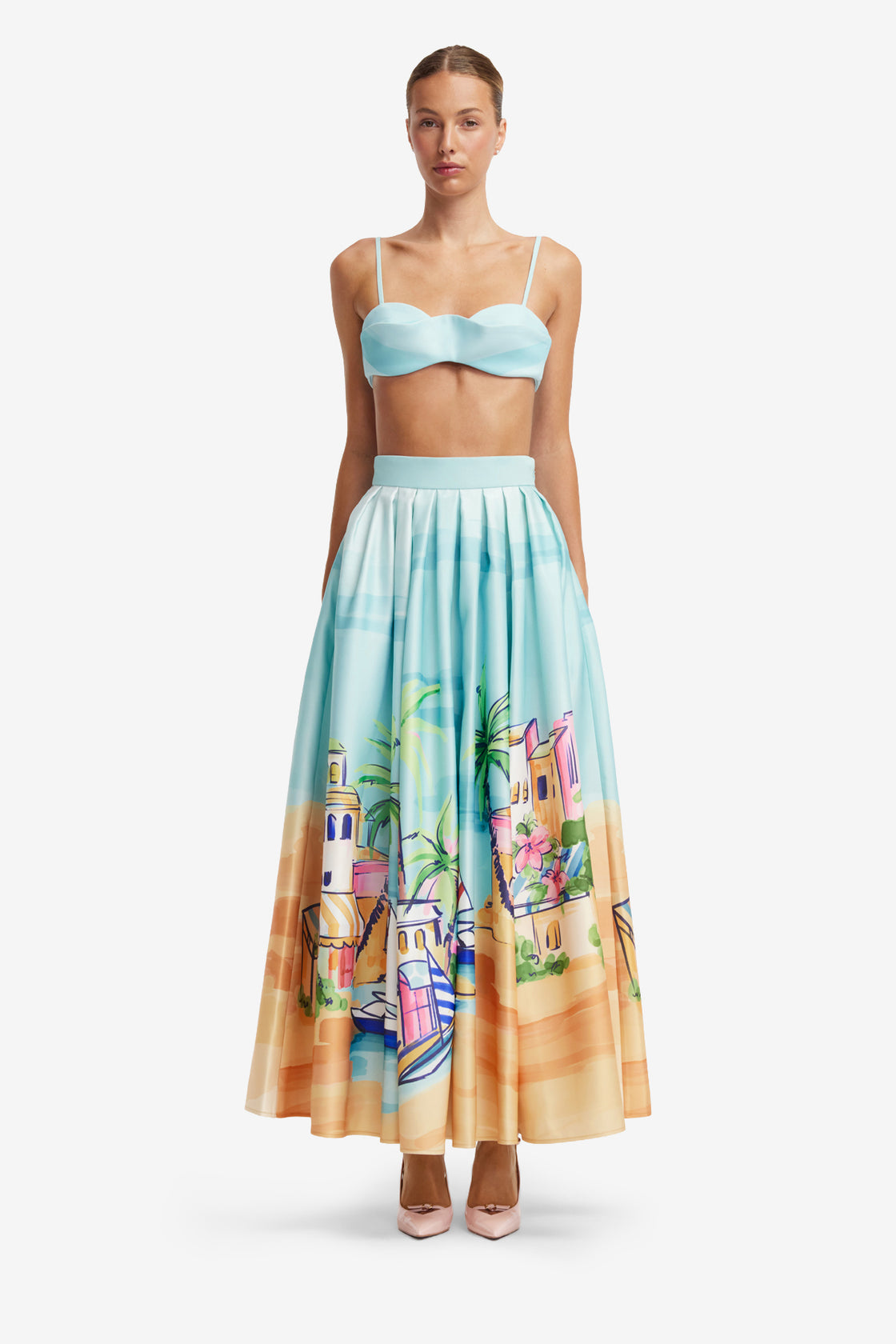 Exclusive LEO LIN Reinette Skirt - Voyage Print