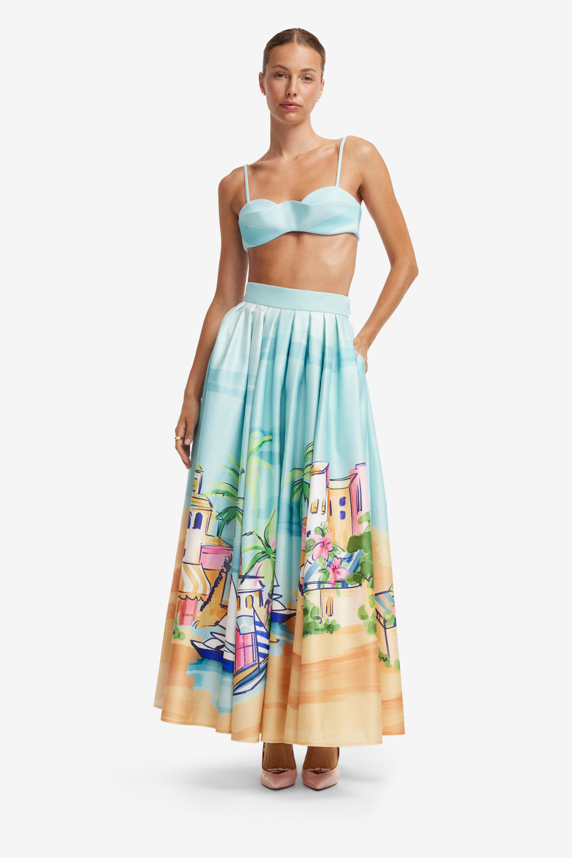 Exclusive LEO LIN Reinette Skirt - Voyage Print