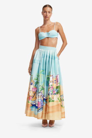 Exclusive LEO LIN Reinette Skirt - Voyage Print