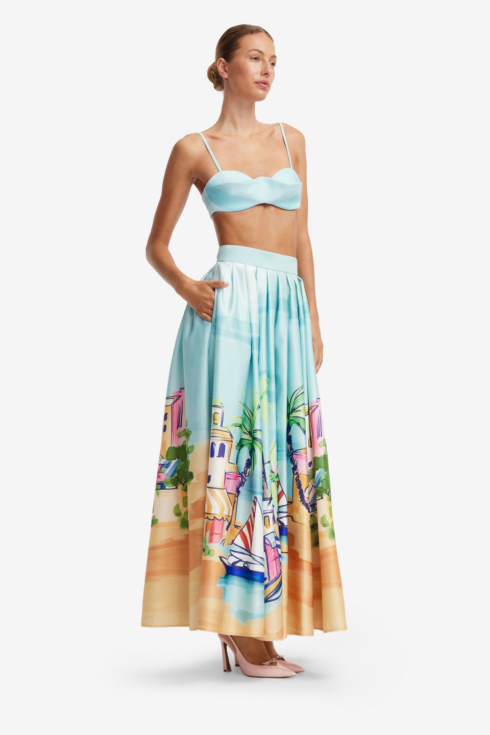 Exclusive LEO LIN Reinette Skirt - Voyage Print