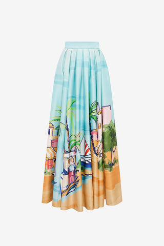 Exclusive LEO LIN Reinette Skirt - Voyage Print