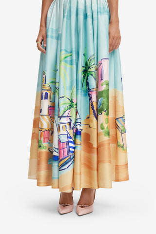 Exclusive LEO LIN Reinette Skirt - Voyage Print