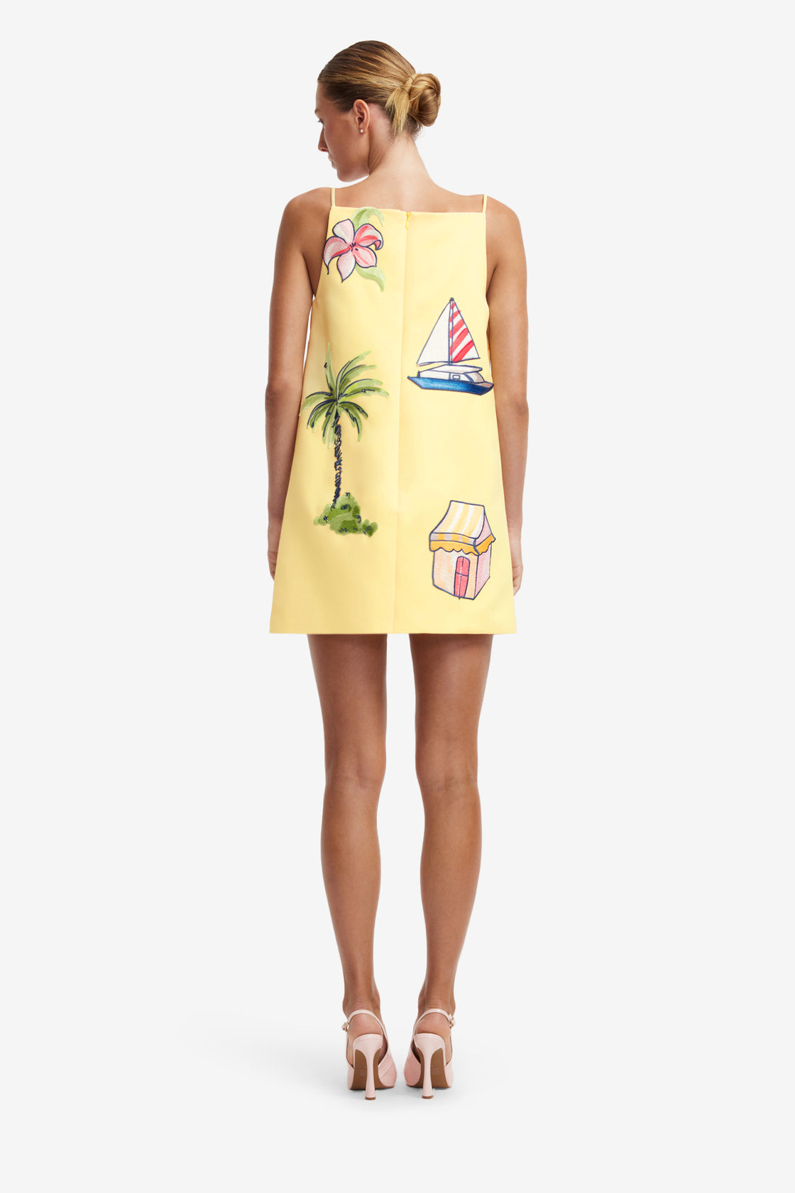 Exclusive LEO LIN Leia Embroidered Mini Dress - Havana Print