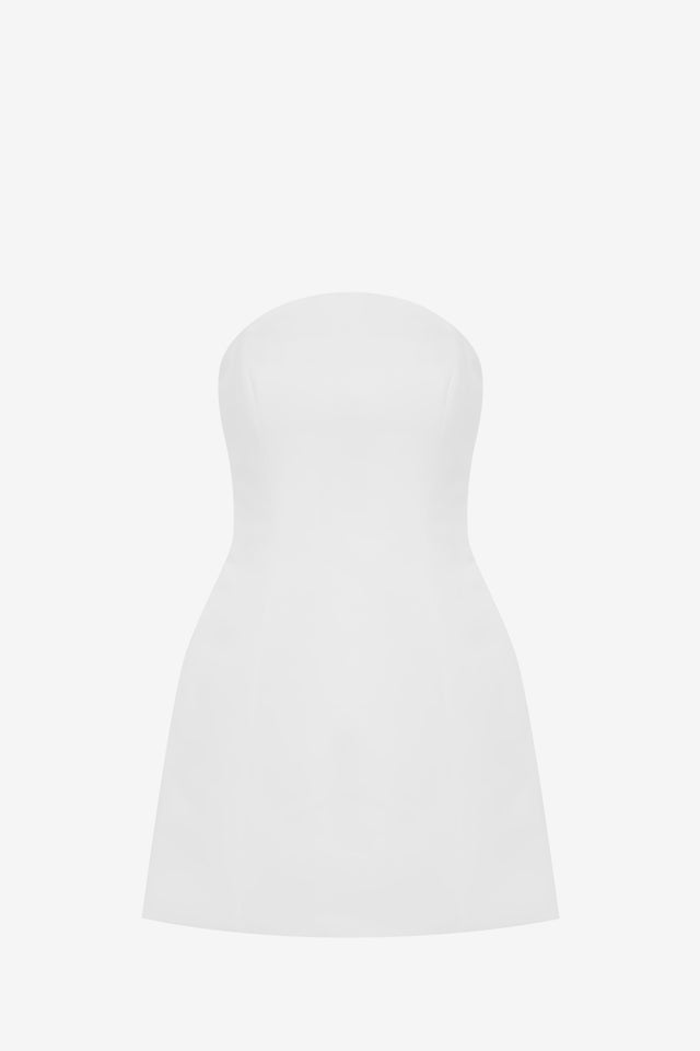 Exclusive LEO LIN Rosario Beaded Bustier Mini Dress - Toile