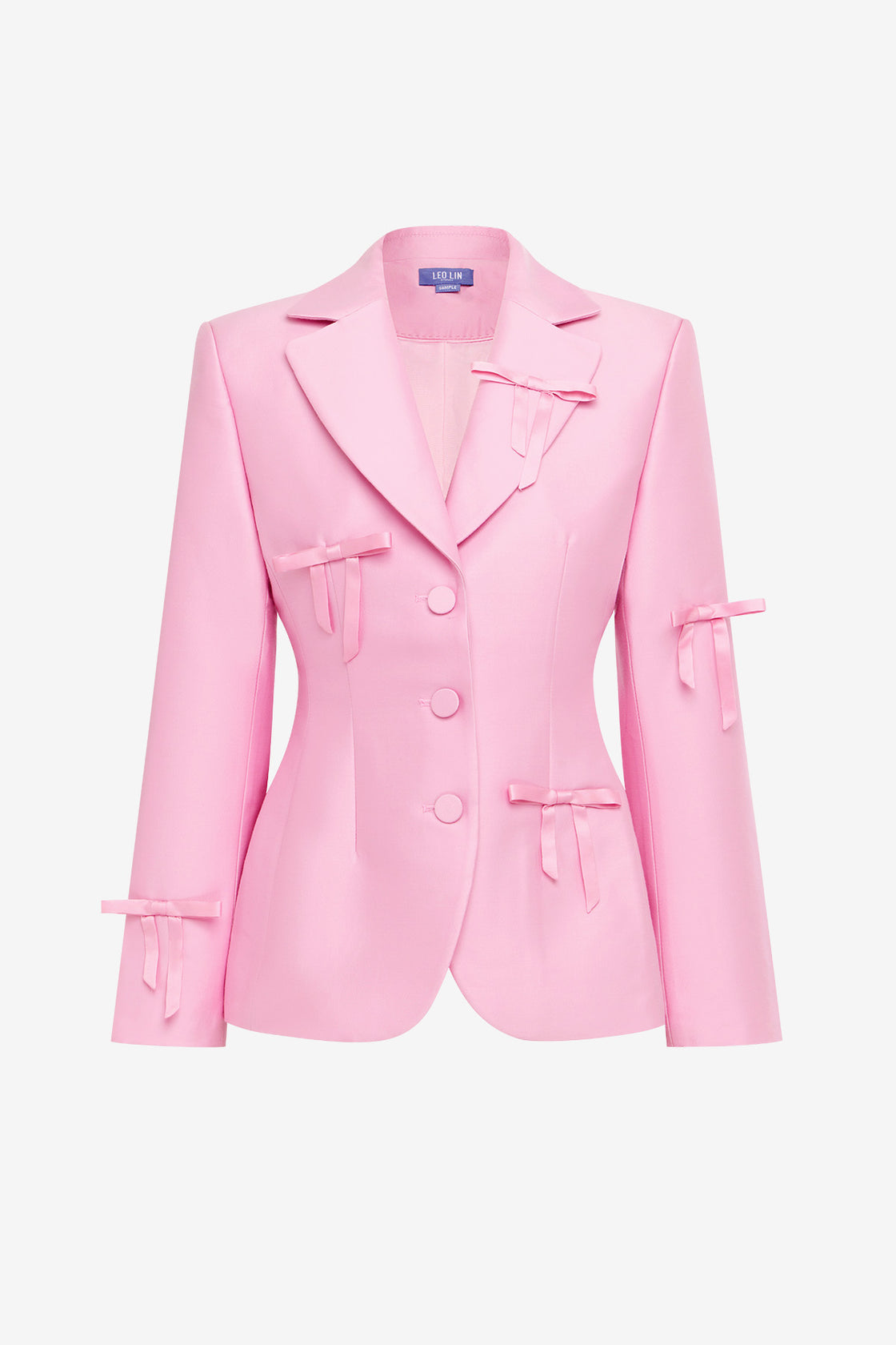 Annika Bow Blazer - Pink Blazer