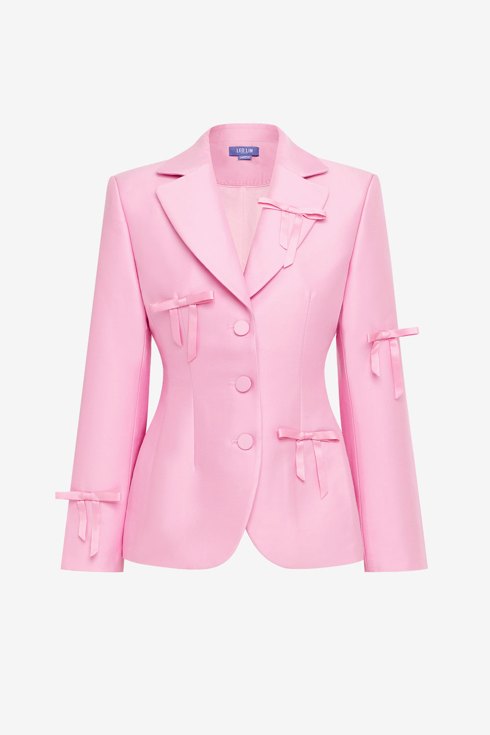 Annika Bow Blazer - Pink Blazer