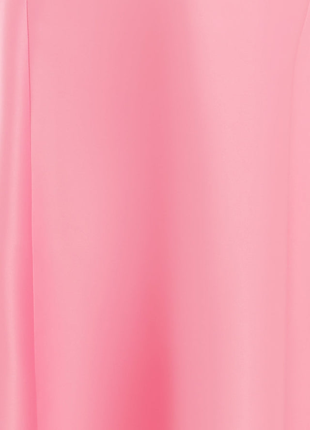 Exclusive Leo Lin Nicola V Neck Midi Dress in Bubblegum