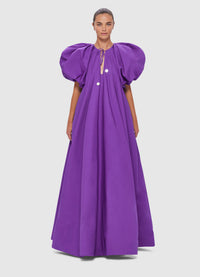 Exclusive Leo Lin Noelle Bishop Sleeve Dress  in Eminence