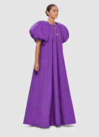 Exclusive Leo Lin Noelle Bishop Sleeve Dress  in Eminence