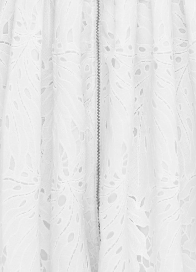 Exclusive Leo Lin Norine Bustier Midi Dress in Snow