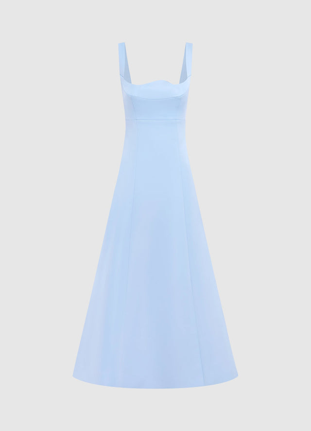 Exclusive Leo Lin Odette Midi Dress - Sky Blue