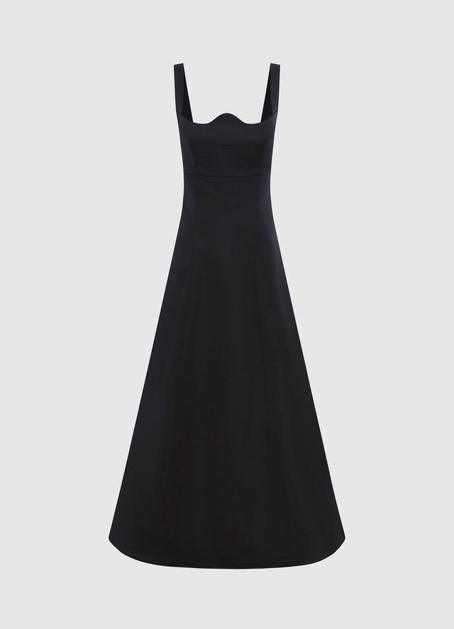 Exclusive Leo Lin Odette Midi Dress - Ebony