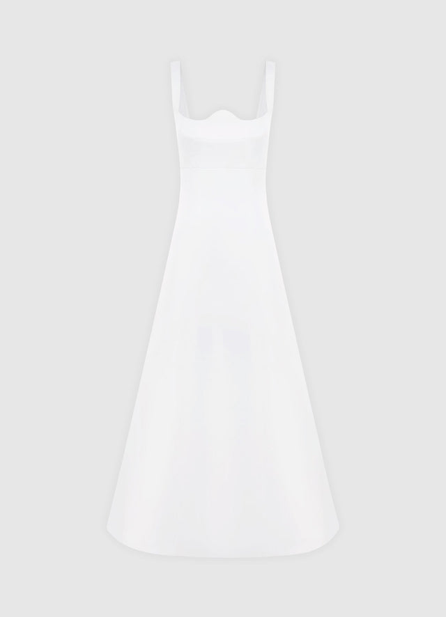 Exclusive Leo Lin Odette Midi Dress - Snow