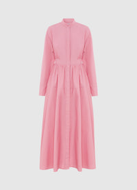 Exclusive Leo Lin Philippa Shirt Midi Dress in Bubblegum
