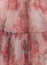 Exclusive Leo Lin Rae Bustier Midi Dress in Azalea Print in Fortune