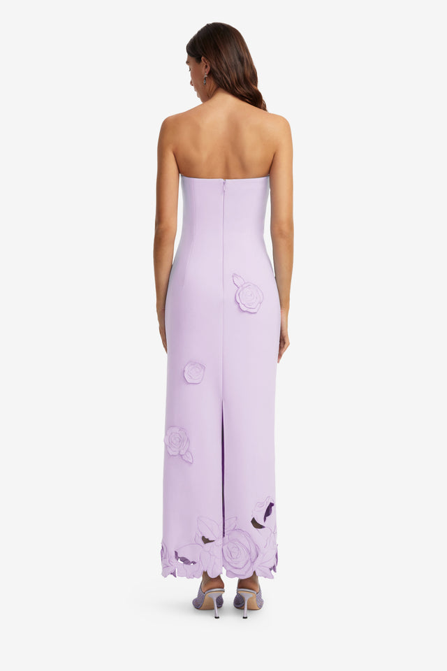 Rayna Applique Bustier Maxi Dress - Lilac