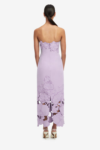 Exclusive LEO LIN Rayna Applique Bustier Maxi Dress - Lilac