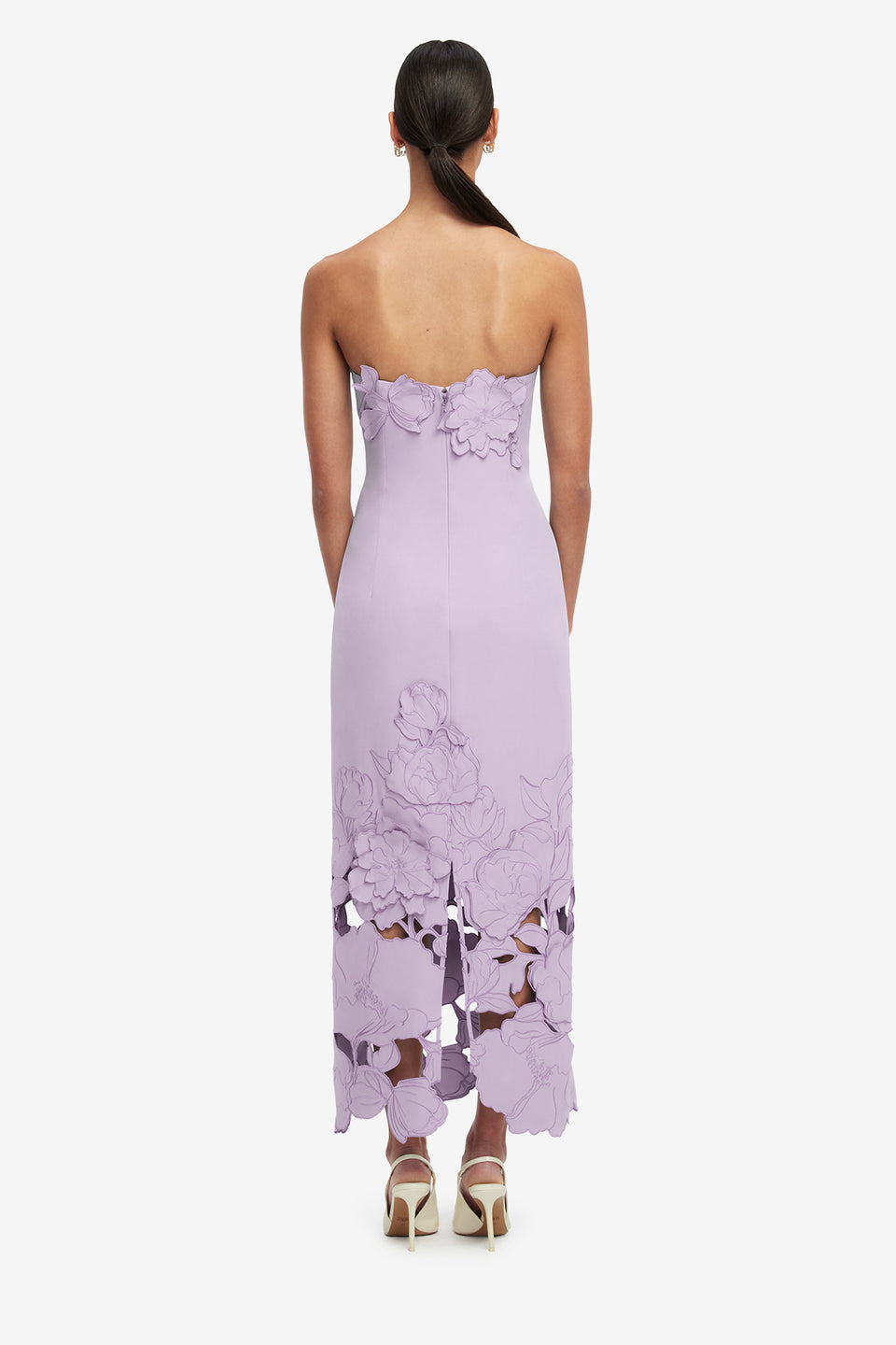 Exclusive LEO LIN Rayna Applique Bustier Maxi Dress - Lilac