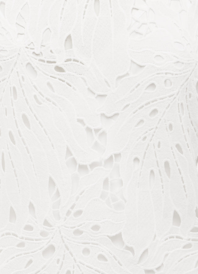 Exclusive Leo Lin Selena Lace Mini Dress in Snow