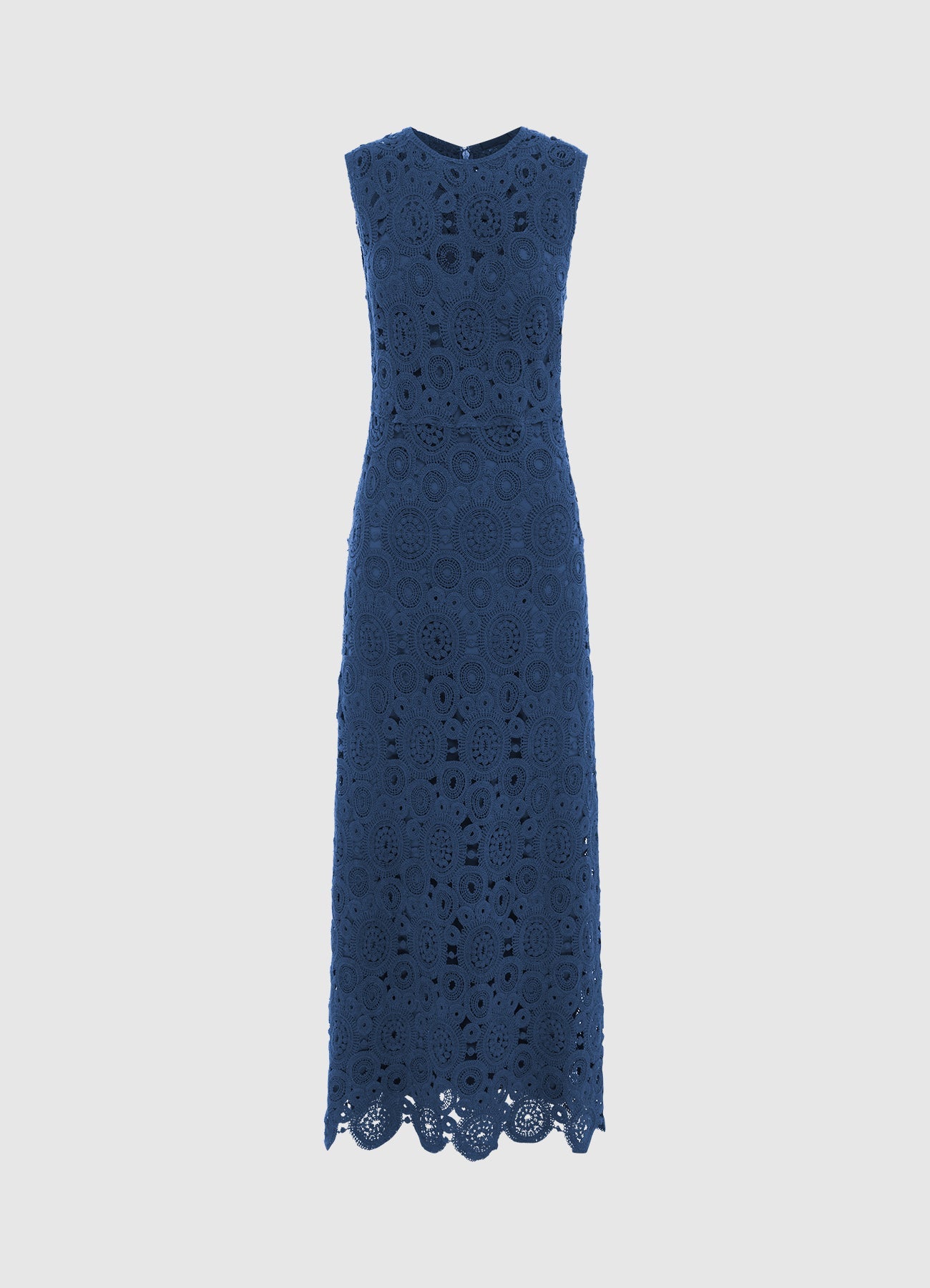 Navy crochet 2024 midi dress