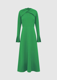 Exclusive Leo Lin Tamara Convertible Midi Dress in Green