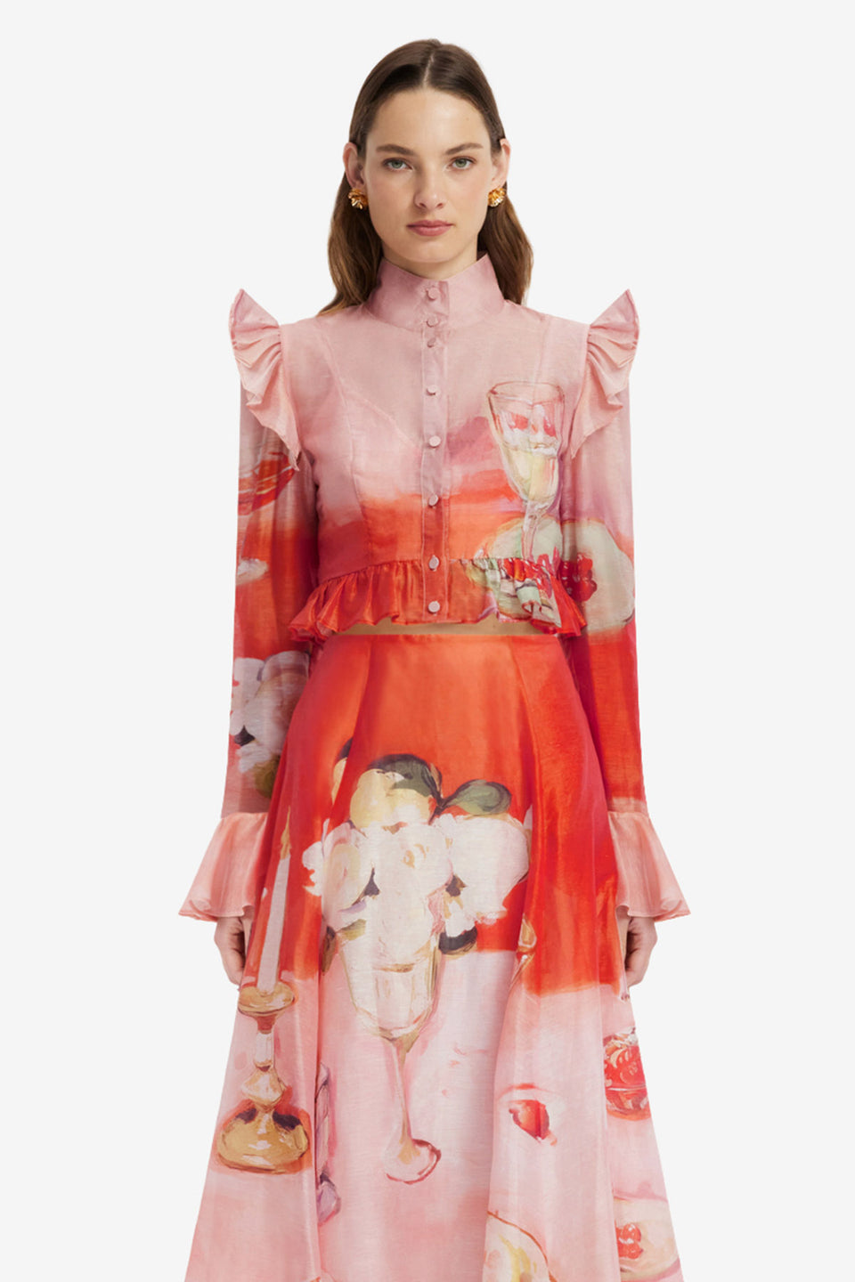Maeve Butterfly Long Sleeve Top - Aperitivo Print Tops