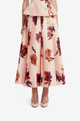 June Pleated Maxi Skirt - Reverie Print in Nectar Skirts
