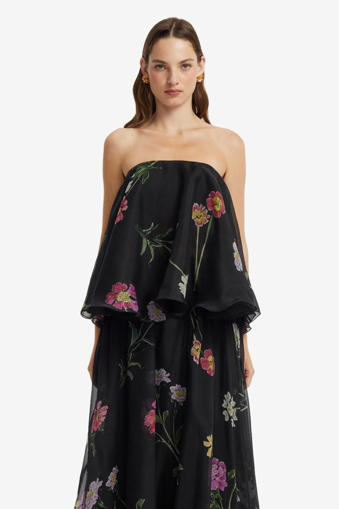 Ixia Bustier Top - Meadow Mist in Ebony Tops