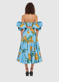 Marguerite Bleu Puff Top