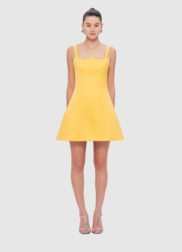 Exclusive Leo Lin Abigail Mini Dress in Canary