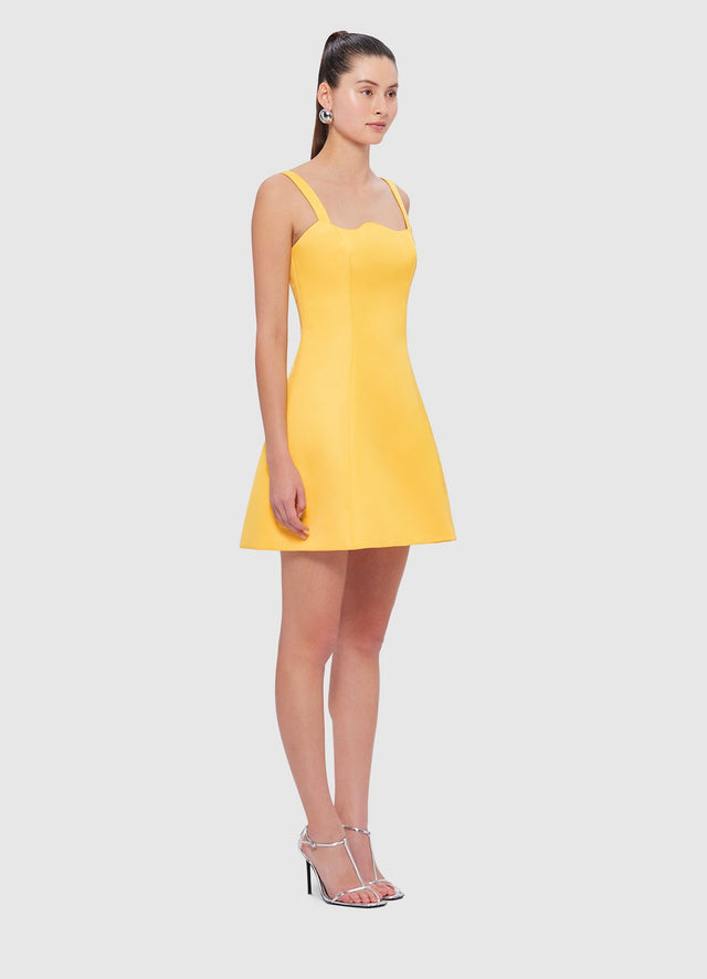 Exclusive Leo Lin Abigail Mini Dress in Canary