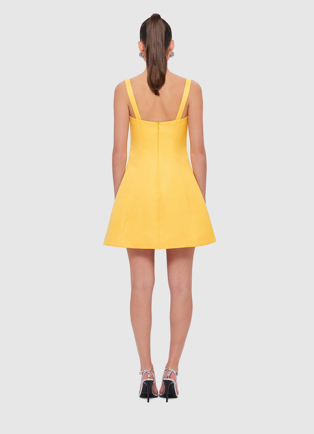 Exclusive Leo Lin Abigail Mini Dress in Canary